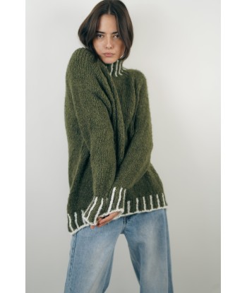 Gena Khaki-Pullover en linge