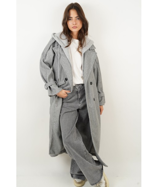 Manteau Sasha gris basket pas cher