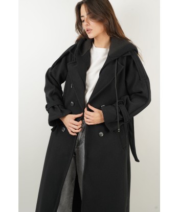 Manteau Sasha noir Livraison rapide