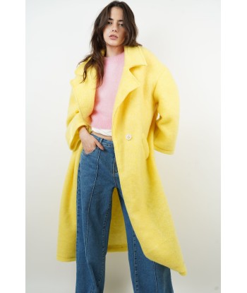 Manteau en laine Gabriela jaune Pour