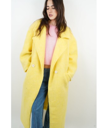 Manteau en laine Gabriela jaune Pour