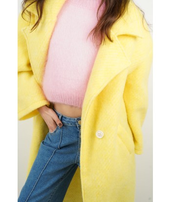 Manteau en laine Gabriela jaune Pour