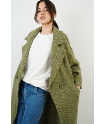 Manteau en laine Gabriela kaki Les êtres humains sont 