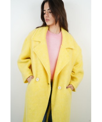 Manteau en laine Gabriela jaune Pour