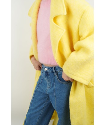 Manteau en laine Gabriela jaune Pour