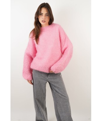 Pull Dina mohair rose Par le système avancé 