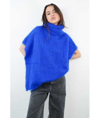 Pull Pietra mohair bleu la colonne vertébrale