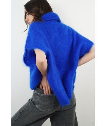 Pull Pietra mohair bleu la colonne vertébrale