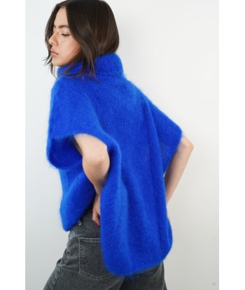 Pull Pietra mohair bleu la colonne vertébrale