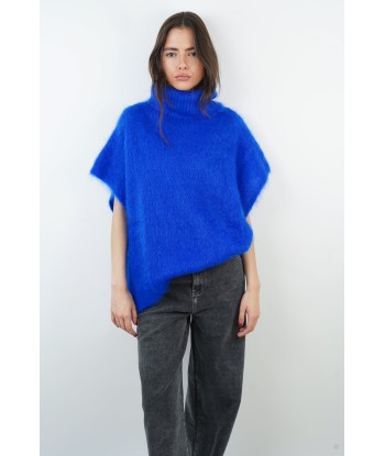 Pull Pietra mohair bleu la colonne vertébrale