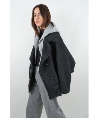 Manteau Éléonore noir pas chere