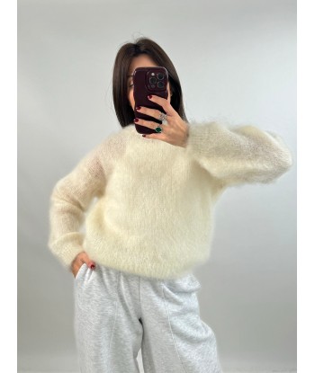 Pull Tea mohair écru à prix réduit toute l'année