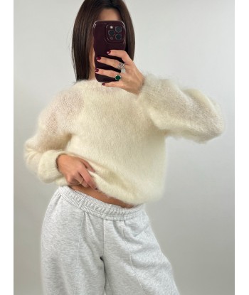 Pull Tea mohair écru à prix réduit toute l'année