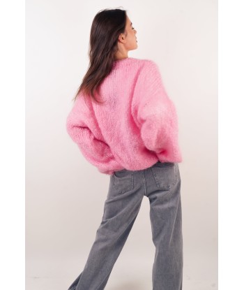 Pull Dina mohair rose Par le système avancé 