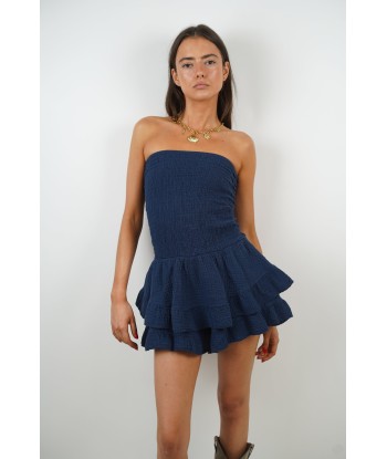 Andrea navy blue playsuit paiement sécurisé