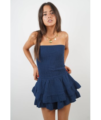 Andrea navy blue playsuit paiement sécurisé