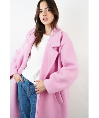 Manteau Helena rose pas cher 