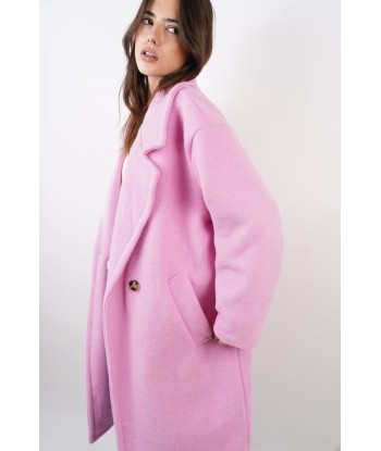 Manteau Helena rose pas cher 