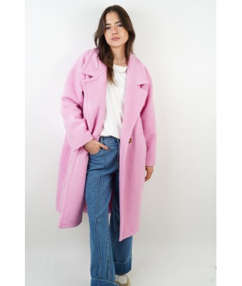 Manteau Helena rose pas cher 