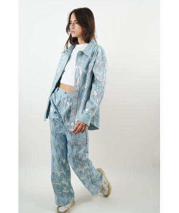 Sky blue Isabeau jacket ouvre sa boutique