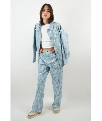 Sky blue Isabeau jacket ouvre sa boutique