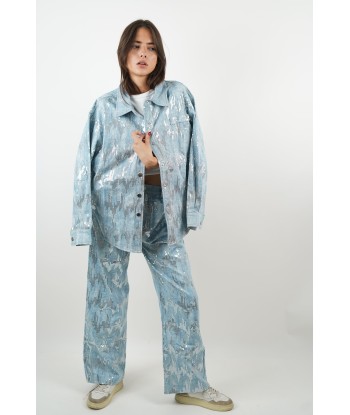 Sky blue Isabeau jacket ouvre sa boutique