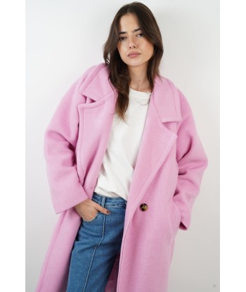 Manteau Helena rose pas cher 