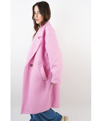 Manteau Helena rose pas cher 