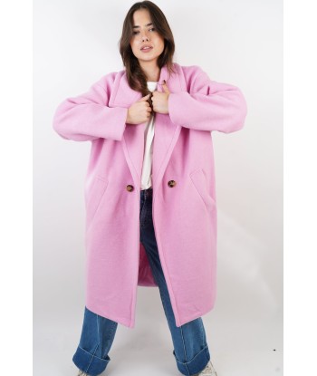 Manteau Helena rose pas cher 