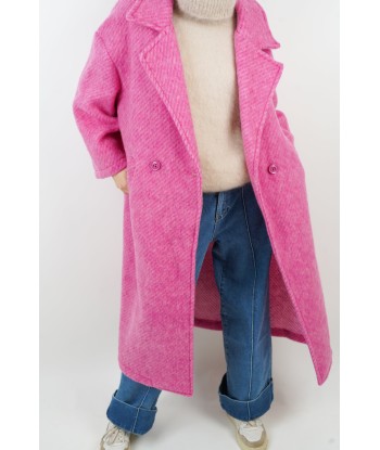 Manteau en laine Gabriela rose pas chere