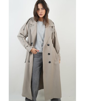 Lola light taupe trench coat Faites des économies