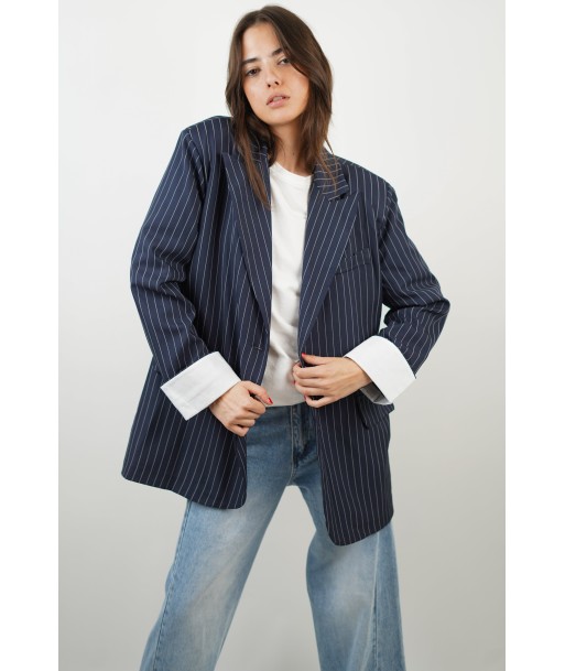 Navy blue Astrid blazer les ctes