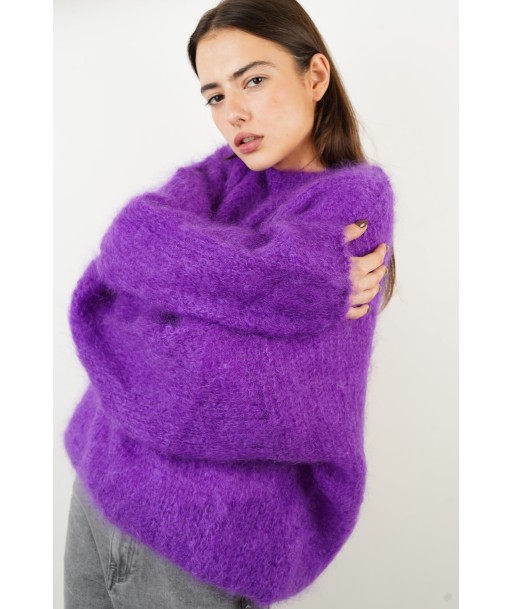 Dina purple mohair sweater la livraison gratuite