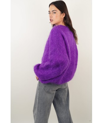 Dina purple mohair sweater la livraison gratuite