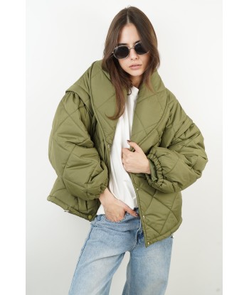 Eve khaki down jacket de l' environnement