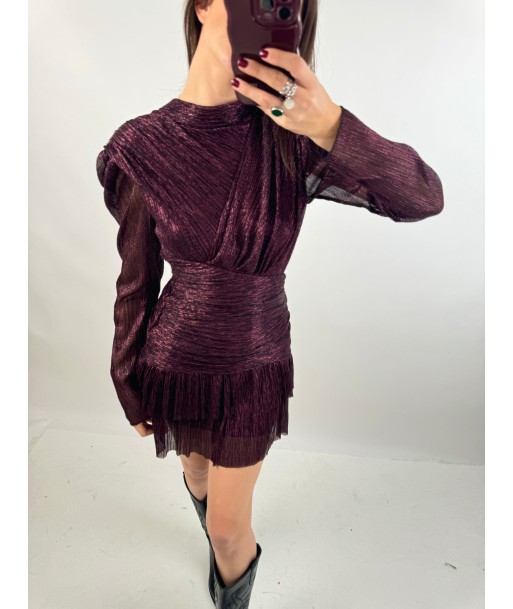 Isabeau burgundy dress pas cheres