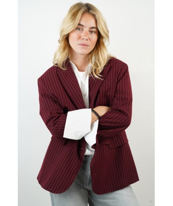 Sia striped burgundy blazer de France