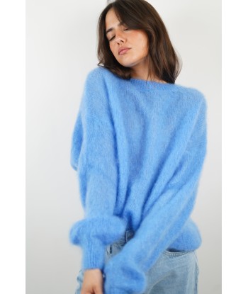 Pull Lucie mohair bleu les ctes