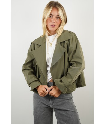 Agathe Khaki feiner Trenchcoat Voir les baskets