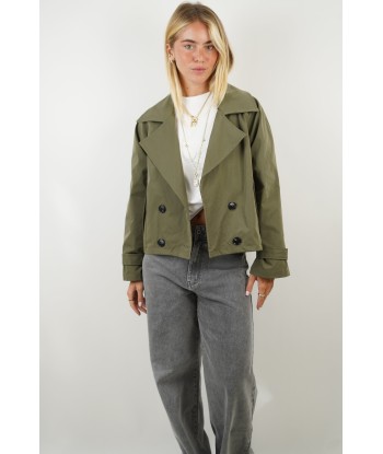 Agathe Khaki feiner Trenchcoat Voir les baskets