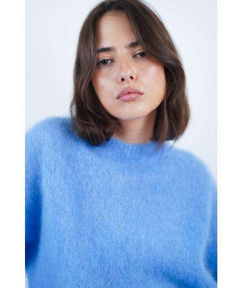 Pull Lucie mohair bleu les ctes